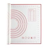 Silicone Baking Dough Pastry Mat, JJOO Large Bread Rolling Cookie kneading Baking Mats for Counter, Nonstick, Easy to Clean (27x19Inch)