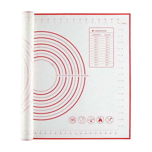 Silicone Baking Dough Pastry Mat, JJOO Large Bread Rolling Cookie kneading Baking Mats for Counter, Nonstick, Easy to Clean (27x19Inch)  