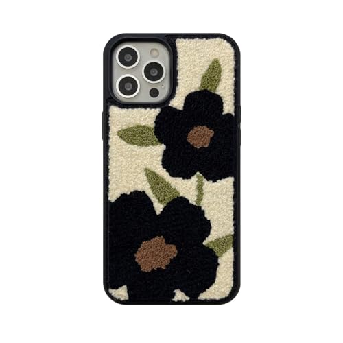 Coque fourrure iPhone 12 Pro Max antichoc en TPU souple et velours hivernal