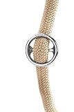 HUNTER Retriever-Hundeleine FREESTYLE, Farbe: beige, integrierte Halsung, stufenlos verstellbar, witterungsbeständig, pflegeleicht, griffig, robustes Tau mit Ledertipps, Größe: 10/170