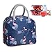 Mecctuck Bolsa Termica, Bolsa Térmica para el Almuerzo, Bolsa de Almuerzo Térmica Impermeable, Bolsa Nevera Portátil Polifuncional reutilizable Para Picnic Playa Oficina Viajes（Flamenco Azul Marino）