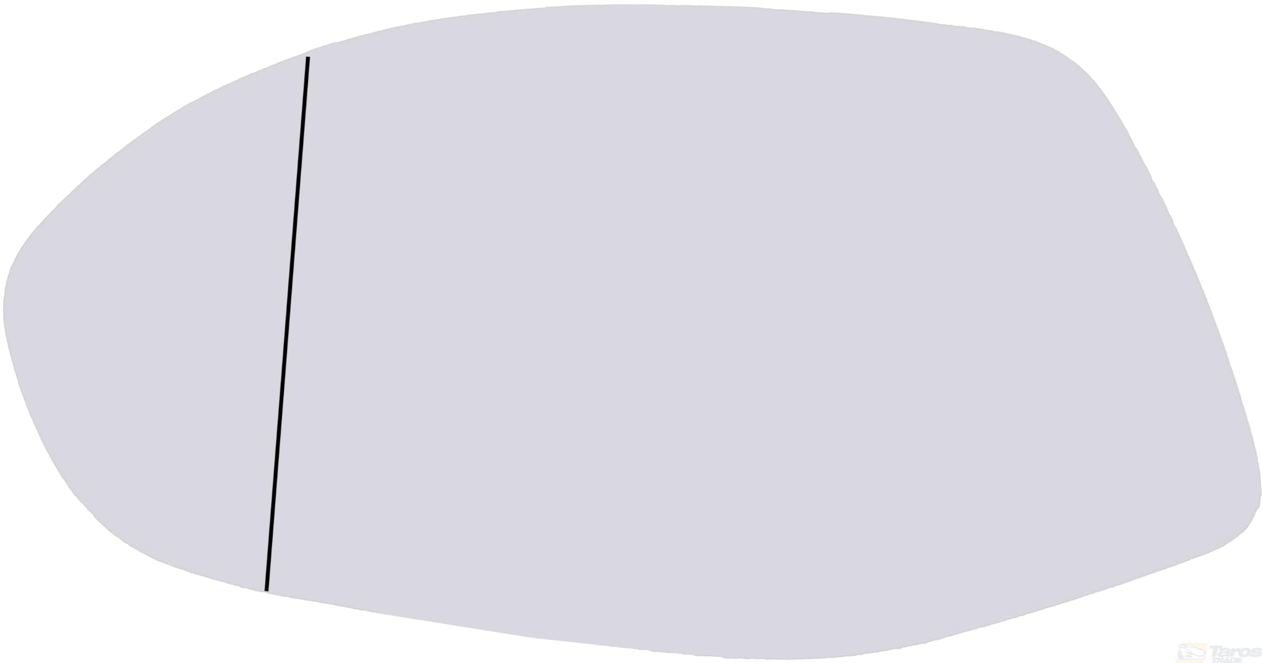 Verre du rétroviseur extérieur gauche Taros Trade 356238 pour remplacement auto