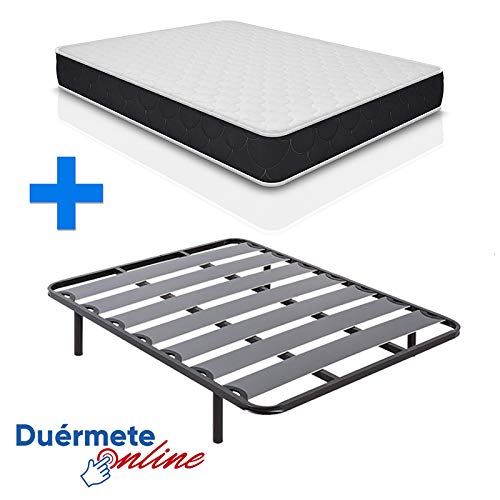 Cama de matrimonio completa, ideal para ponerla en un apartamento o de cama de invitados y no gastarse demasiado dinero.