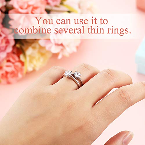 Hicarer Ring Size Adjuster Invisible Ring Size Adjuster For Loose Rings Ring Adjuster Size Fit Any Rings Ring Guard Reducer, 8 Sizes (16 Pieces) #TOP5