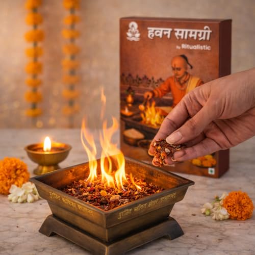 Image of Ritualistic Shukravar Lakshmi Shakti Rasa Hawan Samagri (350g) | Tulsi, White Rose, Sesame & Elaichi | Friday Puja Pack | Pure Natural Havan Samagri for Lakshmi Puja, Vaibhav Lakshmi Vrat & Diwali