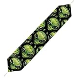 Peridot Alien Boxers Table Runner Short Plush Table Cloth Kitchen Dining Table Linens for Home Party Decor 229 * 33cm