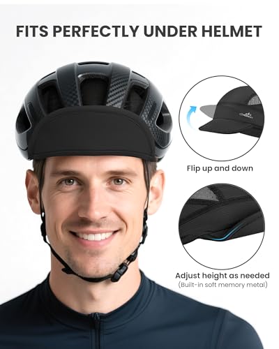 GXCROR Cooling Skull Cap for Men Women Lightweight Breathable Helmet Liner UV Sun Shield for Summer Motorcycle Cycling — view 5