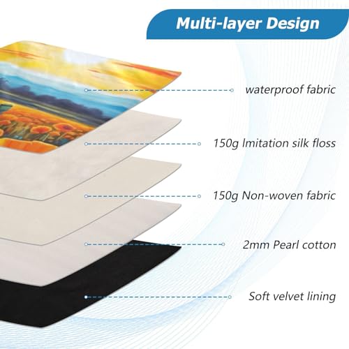 Funda Protectora para Laptop 13-14 Pulgadas Flores Acuarela miniatura 4