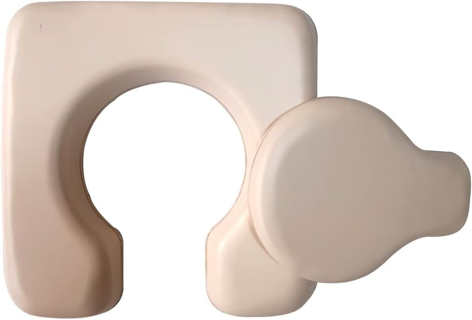 HUIBDLA Universal PU Commode Seat Cushion, White C Shape