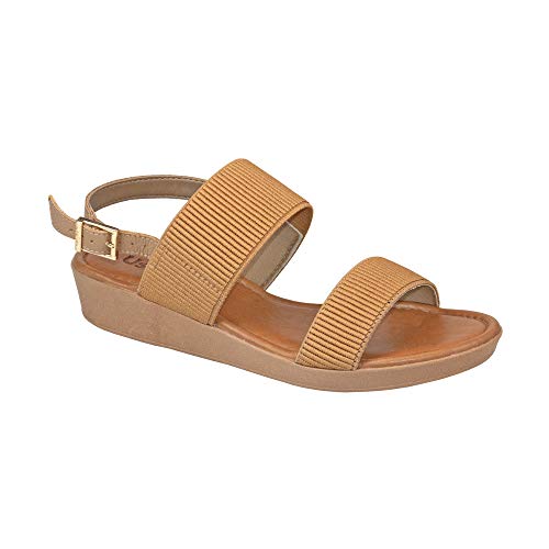 SANDÁLIA ANABELA CONFORTÁVEL USAFLEX CAMEL AA3304 36 CAMEL