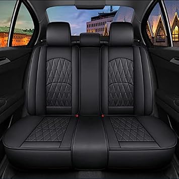 5 Seats Leather Car Seat Cover For Dodge For Charger RAM 1500 2500 For Dart For Journey For Challenger For Grand Caravan Seat Protector(Lafite Red,Luxury)