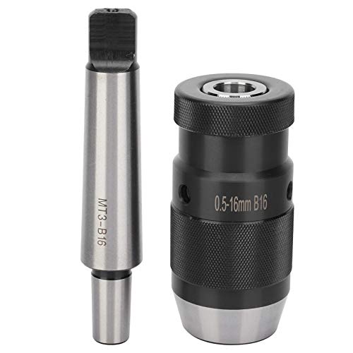 Pour perceuse à colonne MK3-B16 mandrin sans clé 0.5-16mm dispositif de serrage rapide conique morse adapté à la perceuse à colonne, fraiseuse, tour