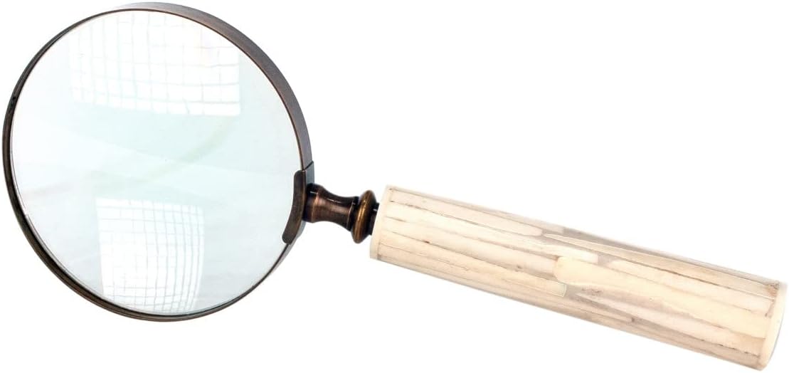 Magnifying Glass Golden Brass 3 x 10 x 25 cm Figure