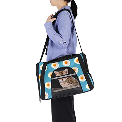 Sac de transport chat et chien portable bleu approuvé avion - 7