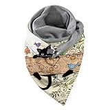 MJGkhiy Dreieckstuch Damen - Weich Schals und TüCher Schaltuch Loop Dreieckstuch Frauen Groß Strickschal Schwarz Winterschal Damen XXL
