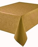  Mantel Antimanchas Jacquard Armonía 50% algodón 50% poliéster con protección de resina y Teflón de Dupont(R) (120x180, AMARILLO)