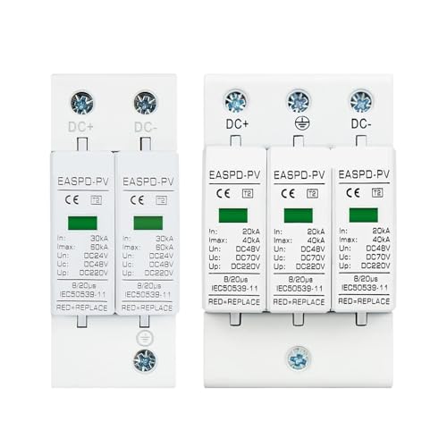 DC SPD 2P 3P protection parasurtenseur pour installations solaires et circuits continus 24V