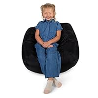 Big Joe Classic Bean Bag Chair, Black Smartmax, Durable Polyester Nylon Blend, 2 feet Round