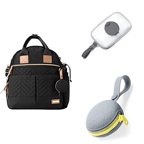 Image of Skip Hop Baby Diaper Bag and Travel Essentials Gift Set with Diaper Bag, Wipes Case, and Pacifier Pocket, Suite