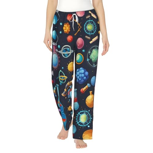 Pantalon de pyjama science pour femme grande taille extensible avec poches