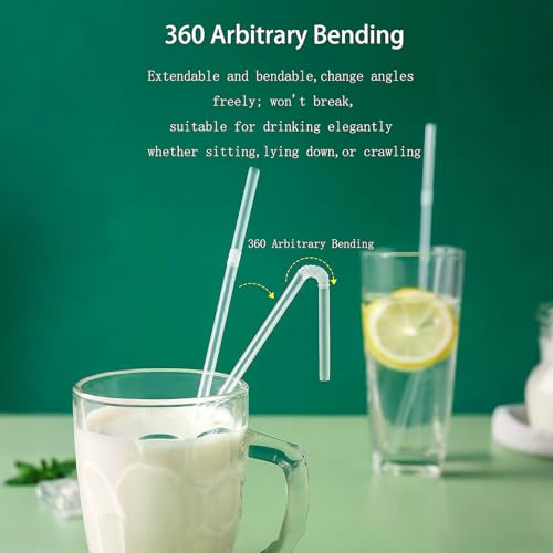 YAOSHENG Pitillos Transparentes Flexibles 200 uds 20.99 cm miniatura 2