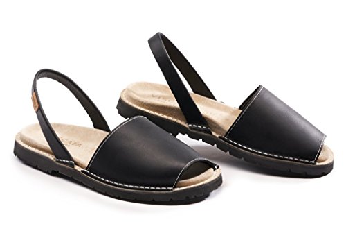 VISCATA Handmade in Spain Men's Barbada Leather Avarca Sandals