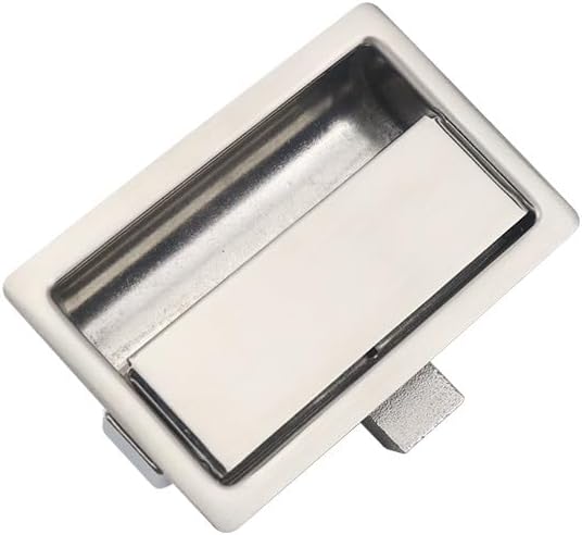 Stainless Steel Square Flat Box Lock Miniature Industrial Electrical Cabinet Door Toolbox Embedded Panel