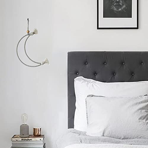 Juttira 12 Inch Moon Shaped Dream Catcher Hoop Ring,Metal Macrame Moon Hoops For Crafts Dreamcatcher, Macrame Wall Hanging Projects, Wreath Decor #TOP5