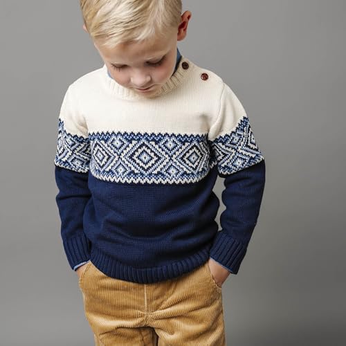 Image of Hope & Henry Boys' Long Sleeve Crew Neck Pullover Sweater