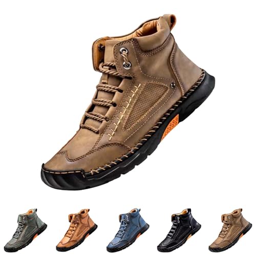 Sawbehind Mens Boots Fashionable Comfortable Non Slip Arch Support Outdoor Walking Shoes Lightweight Handmade Waterproof Sawbehind Boots