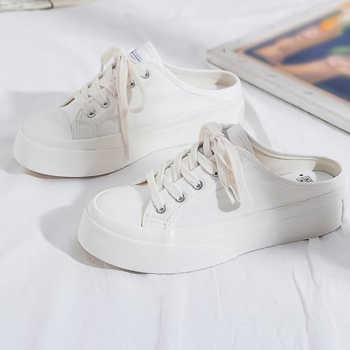 Canvas Mules for Women Backless Sneakers Slip on Comfortable Casual Shoes2