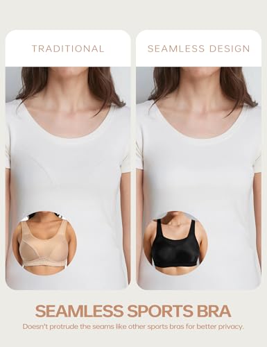 Wingslove High Impact Sports Bras for Women Seamless Full Coverage High Neck Workout Bra3