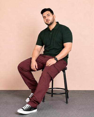 Image of INKKR Men Plus Size Cargo Pants || Plus Cargo Pants Cotton || 2XL-6XL