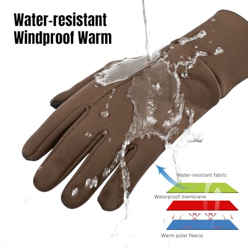 Image of FanVince Winter Gloves Touch Screen Water Resistant Windproof Thermal for Running Cycling Driving Hiking for Men Women