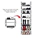ERONE Shoe Rack Organizer 8 Tiers, Narrow Storage Durable Shoe Shelf 16-20 Pairs Slim shoe rack Metal Tower Cabinet Space Saving Closet shelves