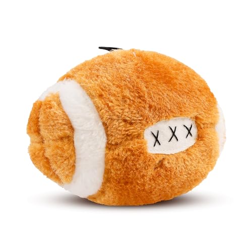 SPOT Plush Football Dog Toy with Squeaker | Soft, Plush Fabric Football Squeak Toy for Small and Large Dog Breeds | Fetch Toy for Throwing and Chasing | 4.5'