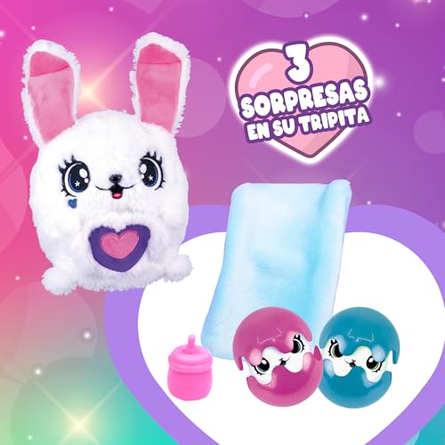 Bizak Mamá Conejo y Sus Mini Bebés Sorpresa – Peluche Interactivo con Sonidos y Mini Conejitos, +3 años, (64161001) - imagen 3