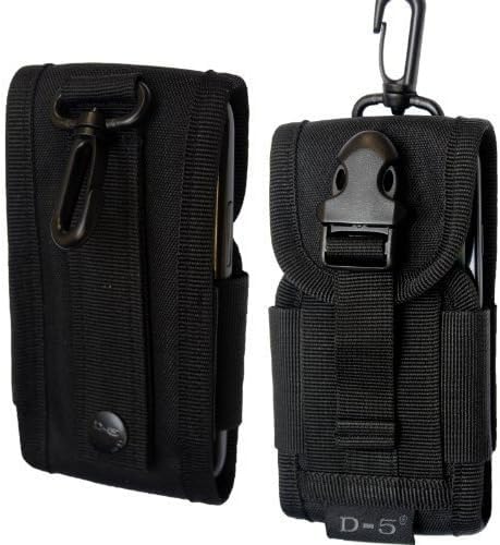 Universal Mobile Phone Holster Case – Tactical Army Belt Pouch with Belt Loop & Hook – Nylon Waist Bag Cover (For iPhone 7/8 SE/12/13 Mini)