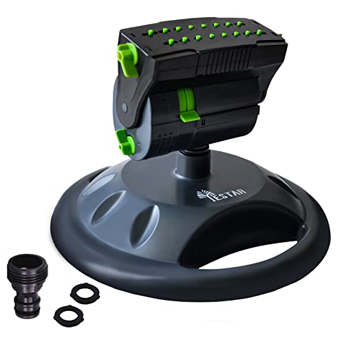 YESTAR Water Sprinkler for Lawn Garden Mini Garden sprinklers for Small Areas 16 Soft Plastic Adjustable for Different Sized Square Areas Easy Flow Control