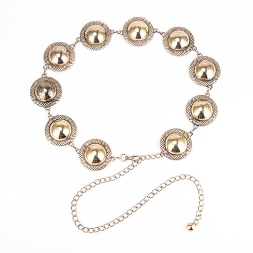 ILuvatar Western Metal Concho Belt for Women Cowgirl Waist Chain for Women Dress Pants Adjustable4