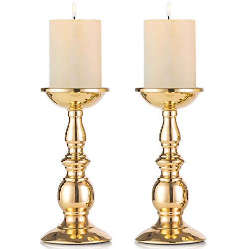Catálogo de Portavelas de columna del mes. 46 NUPTIO Portavelas de Hierro con columnas de Hierro, decoración de Mesa, candelabros para Bodas, Fiestas, cumpleaños, cenas a la luz de Velas, candelabro Vintage, decoración del...