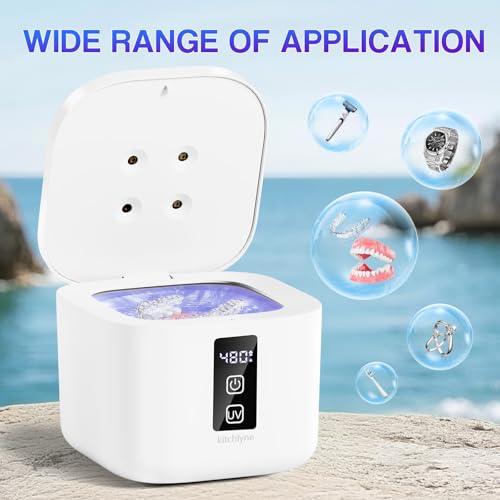 50% OFF Limpiador ultrasónico de 48 kHz para dentaduras y joyas