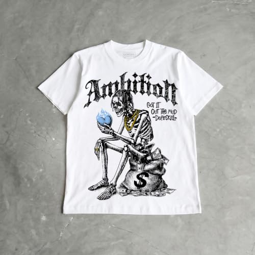 Image of DopeSkill Graphic Tee Streetwear Hip Hop Hypebeast Street Style Unisex T-Shirt Sneaker Colour Matching Shirts Horror Skeleton