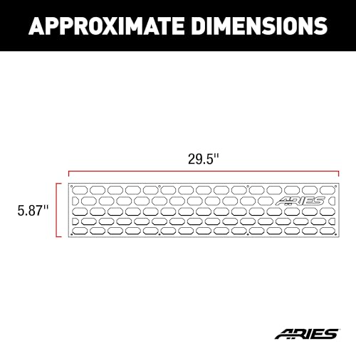 Image of ARIES 2055192 AdvantEDGE Paintable Aluminum Cover Plate for Bull Bar Without LEDs