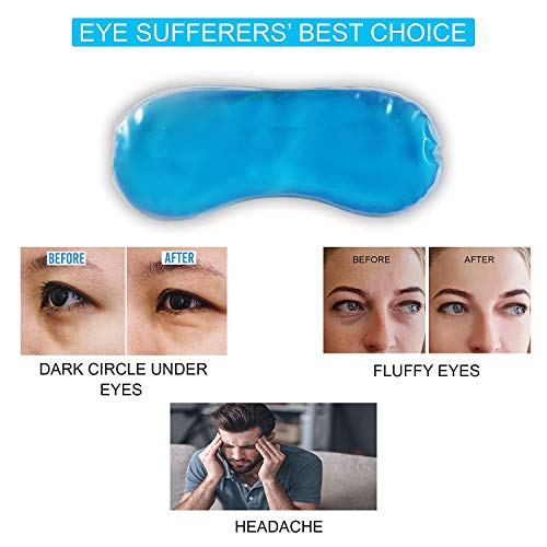 Image of 9PACK OF 3) Eye Mask For Sleeping Men Women With Cooling Gel For Night Deep Sleep, Dark Circles, Puffy Eye's, Dry Eyes And Eye Fatigue (3 PC BLACK COLOUR)