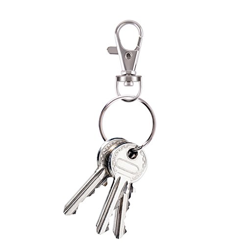 WXJ13 Swivel Clasps Lanyard Snap Hook Lobster Claw Clasp and Keychain Rings, 55 Pieces - Thumbnail 5