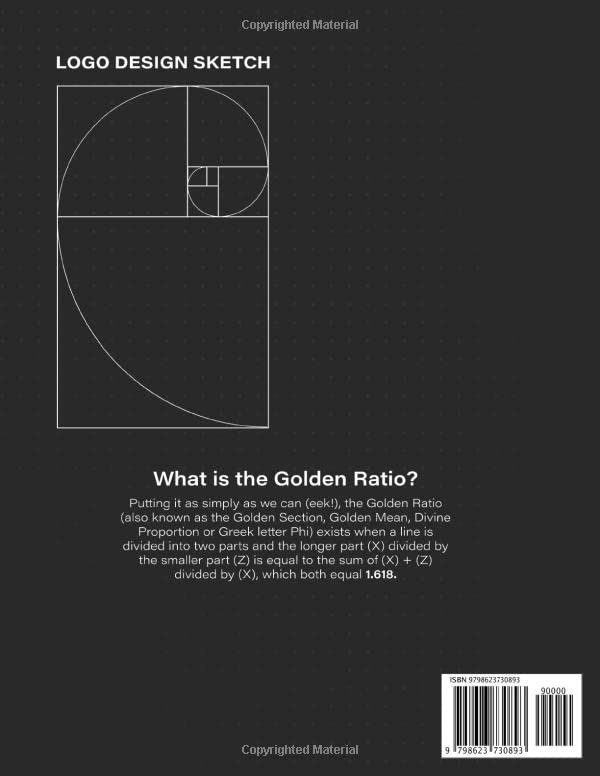 Dot Grid Notebook: Large dotted Notebook for Logo Design Sketchig in Golden Ratio- 100 Pages, 8.5" x 11". Matte Cover Finish Sketchbook - Image 2