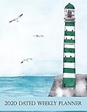 2020 Dated Weekly Planner: Annual Planner, Lighthouse, original design with goals, important dates and annual calendars included