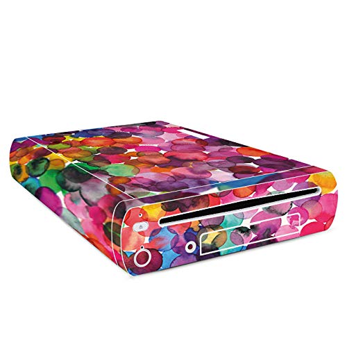 Sticker Nintendo Wii U pour masquer les rayures de console film aquarelle