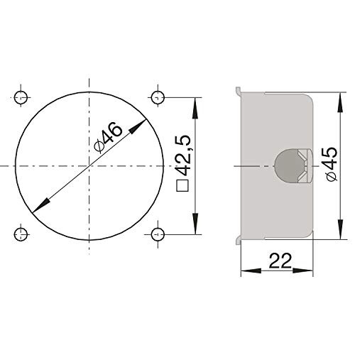Berker Berührungsschutzdose 23 mm lose, Grau [Energieklasse B]